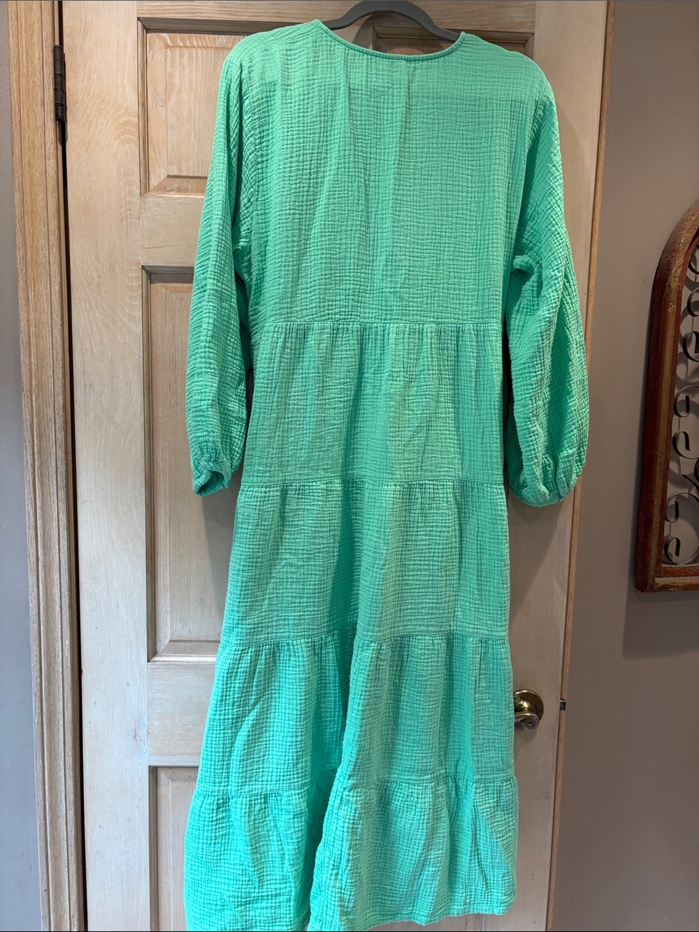 Universal Thread Mint Green Tiered V-Neck 100% Cotton Dress 1X - Picture 6 of 7